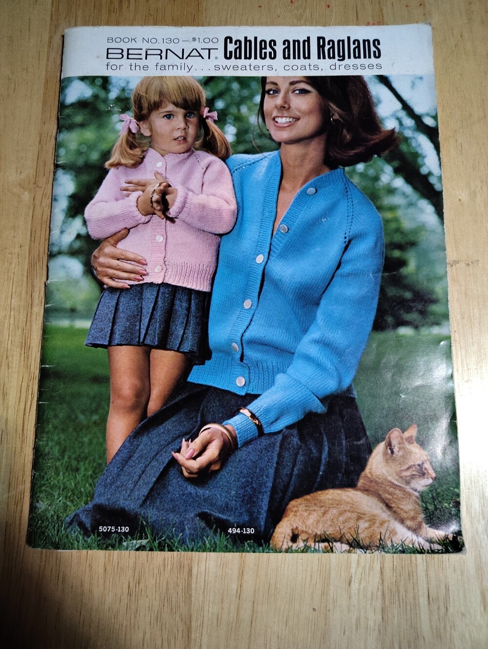 Vtg 1966 Bernat Cables and Raglans Sweaters Coats Knitting Pattern Book 130 47pg